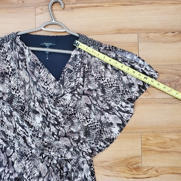 R&m Richards women dress animal print size 14W side zipper - Picture 14 of 15